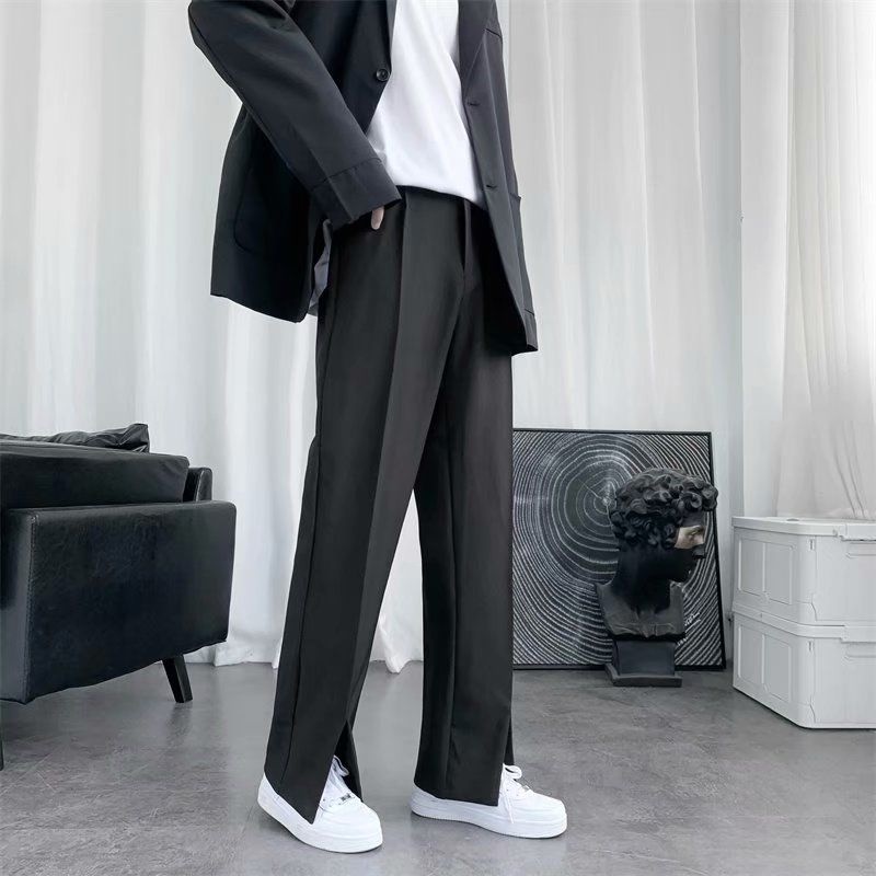 Spring/Summer Black Suit Pants – Korean Men Formal Wear Bewertung und Preis