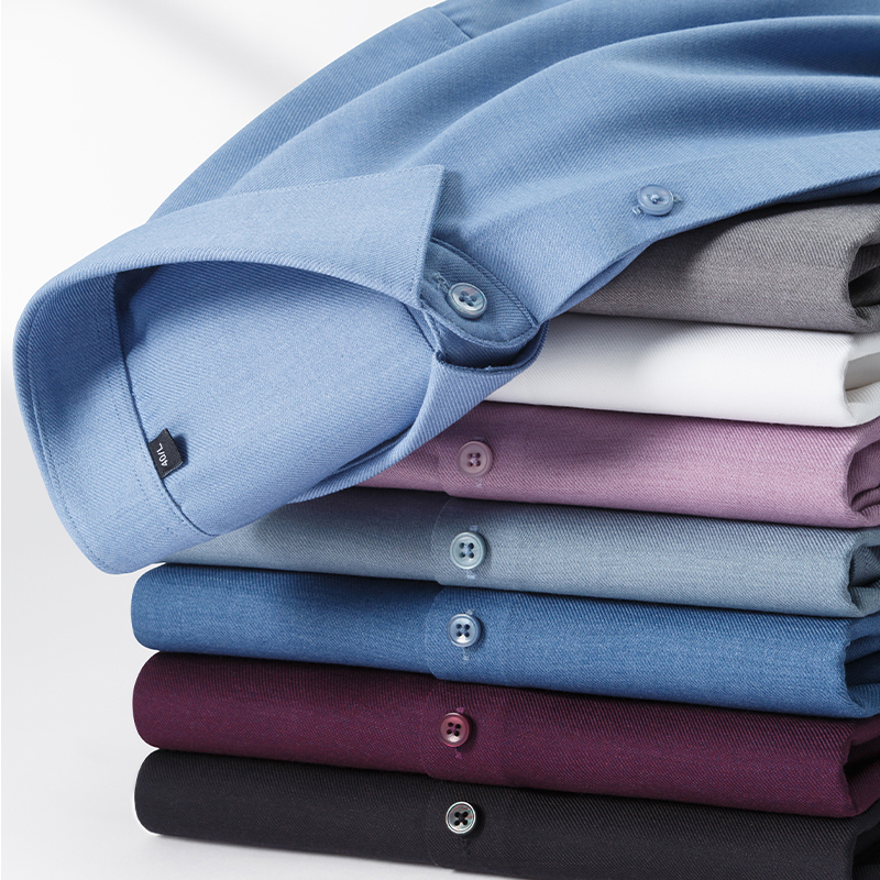 Men's Slim Fit Wool Long Sleev – Men Formal Office Wear Shirts Bewertung und Preis