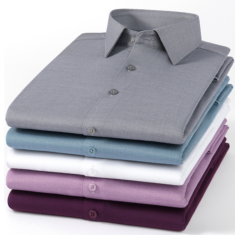 Men's Slim Fit Wool Long Sleev – Men Formal Office Wear Shirts Bewertung und Preis