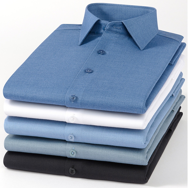 Men's Slim Fit Wool Long Sleev – Men Formal Office Wear Shirts Bewertung und Preis