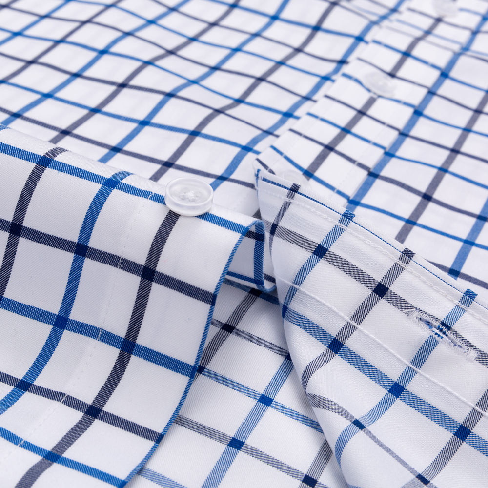 Men's Plaid Spread Collar Wrin – Men Formal Office Wear Shirts Bewertung und Preis
