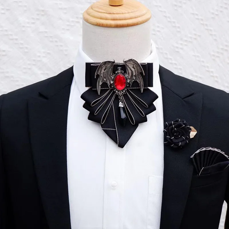 Men's Bow Tie Brooch Set Briti – Korean Men Formal Wear Bewertung und Preis