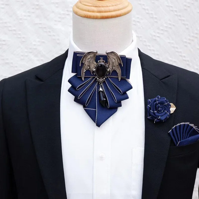 Men's Bow Tie Brooch Set Briti – Korean Men Formal Wear Bewertung und Preis