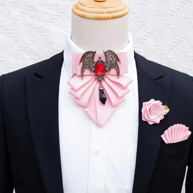 Men's Bow Tie Brooch Set Briti – Korean Men Formal Wear Bewertung und Preis