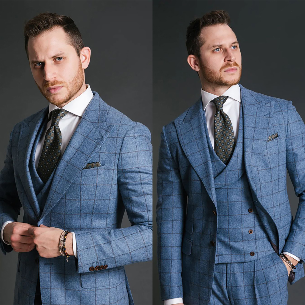 Blue Vintage Men Suit Tailor-M – Men Formal Wear Pants Bewertung und Preis