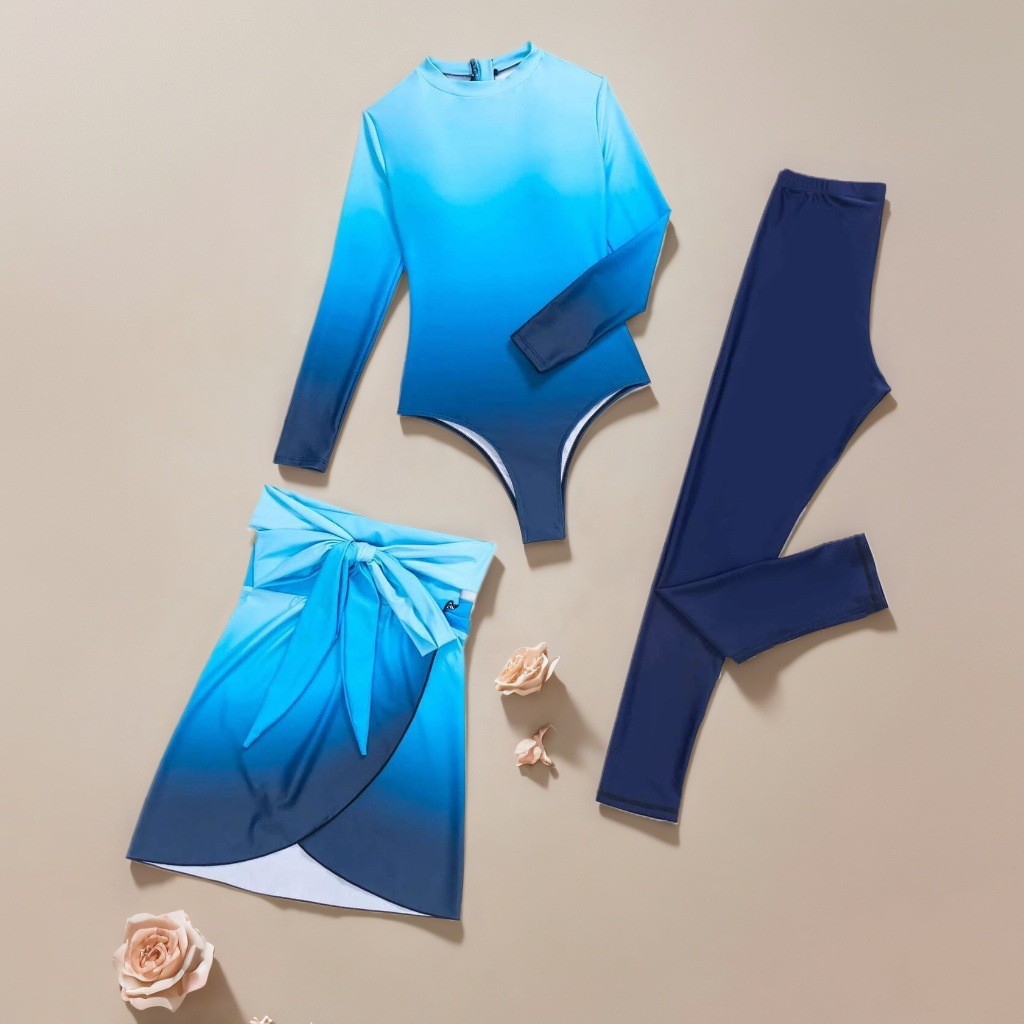 Blue Long Sleeve Swimsuit High – Slim Fit Suit Set Bewertung und Preis