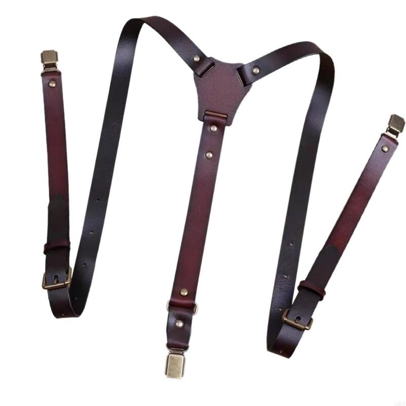 Mens PU Leather Suspenders Wit – Suspender Clip Formal Bewertung und Preis