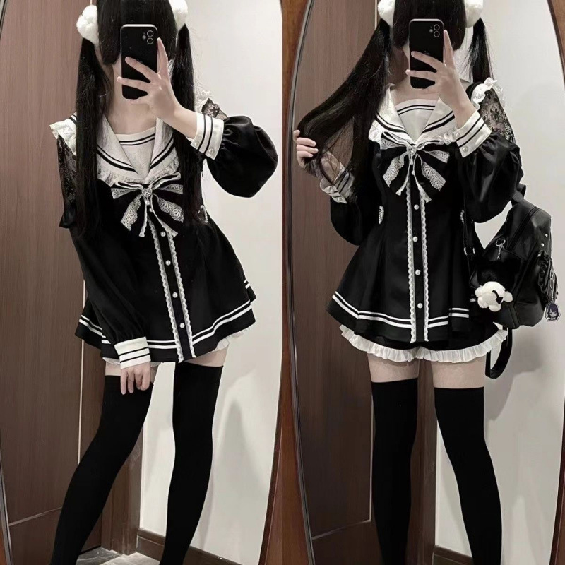 Jirai Kei Sailor Black Dress L – Slim Fit Suit Set Bewertung und Preis