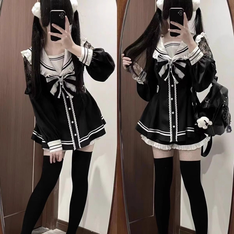 Jirai Kei Sailor Black Dress L – Slim Fit Suit Set Bewertung und Preis