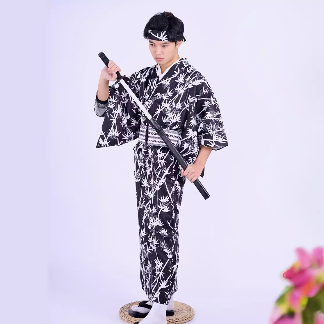 Men's Japanese Bamboo-Pattern  – Men Formal Wear Photoshoot Bewertung und Preis