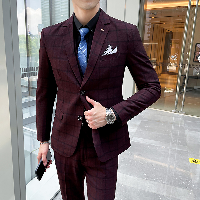 Men's 3-Piece Suit Set Stylish – Men'S Formal Wear Waistcoat Bewertung und Preis