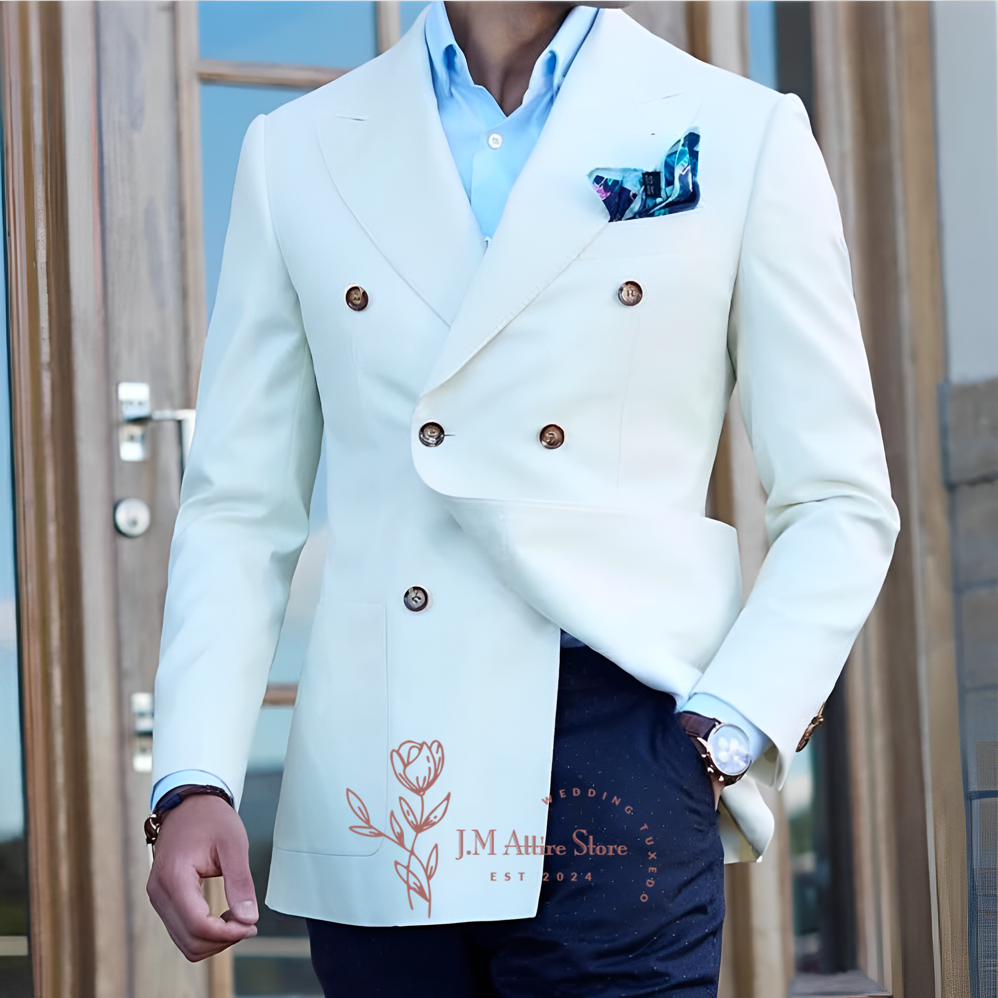 Elegant white men's suit jacke – Men Formal Wear For Dinner Bewertung und Preis