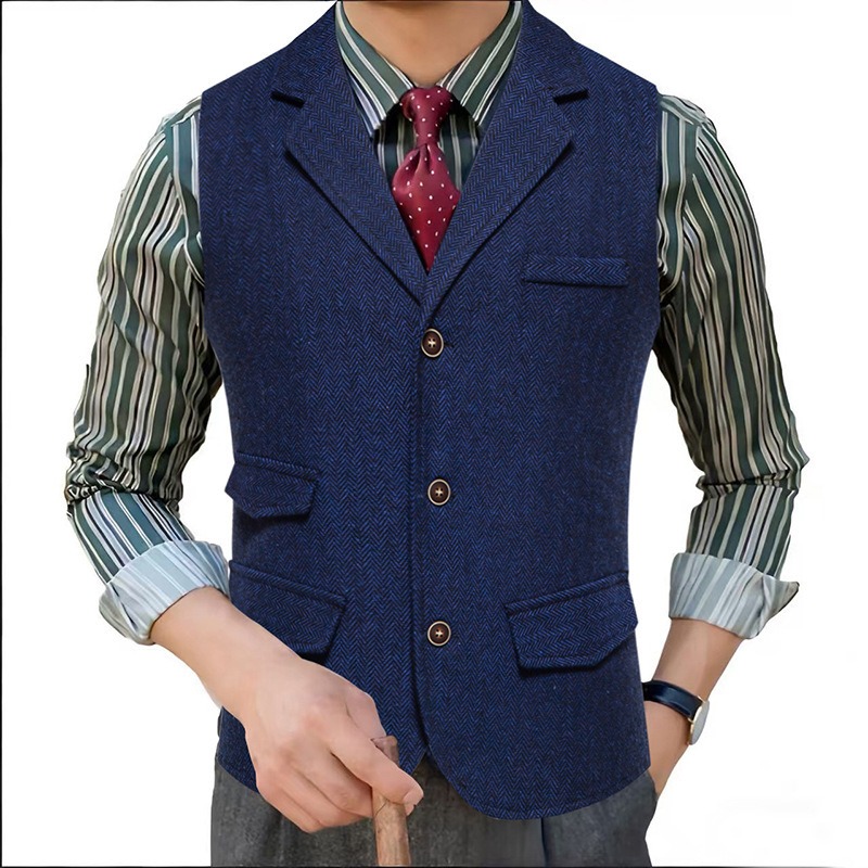 Men's Herringbone Tweed Suit V – Men'S Formal Wear Waistcoat Bewertung und Preis