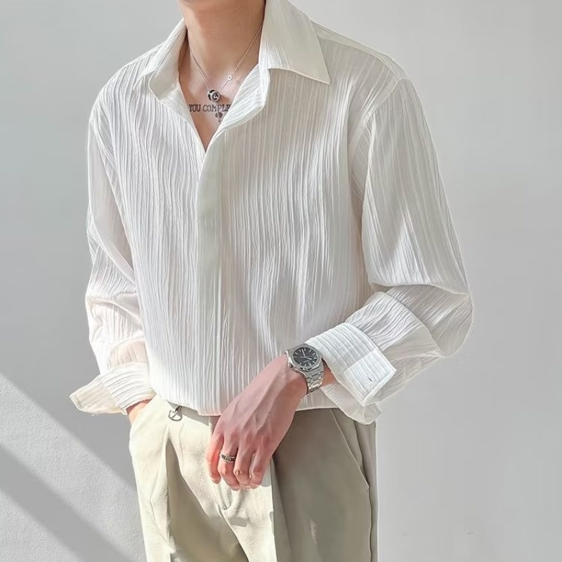 Black Apricot White Long-sleev – Korean Men Formal Wear Bewertung und Preis