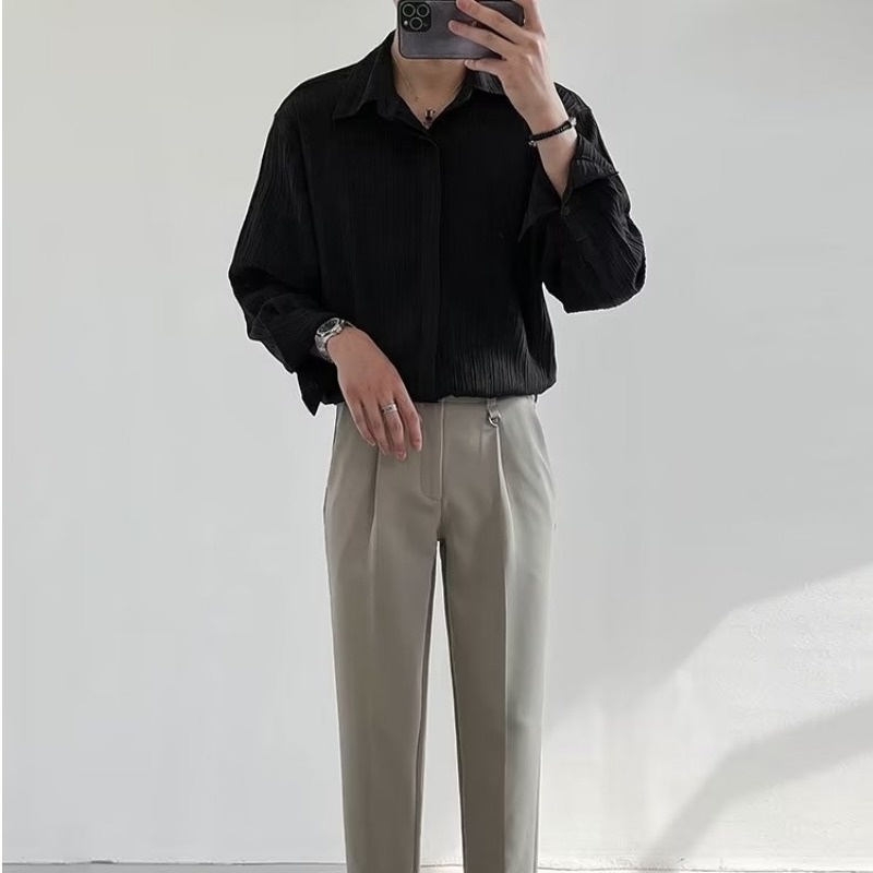 Black Apricot White Long-sleev – Korean Men Formal Wear Bewertung und Preis